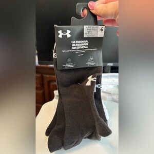 Under Armour Essential No Show Unisex Socks 6 Pack NWT